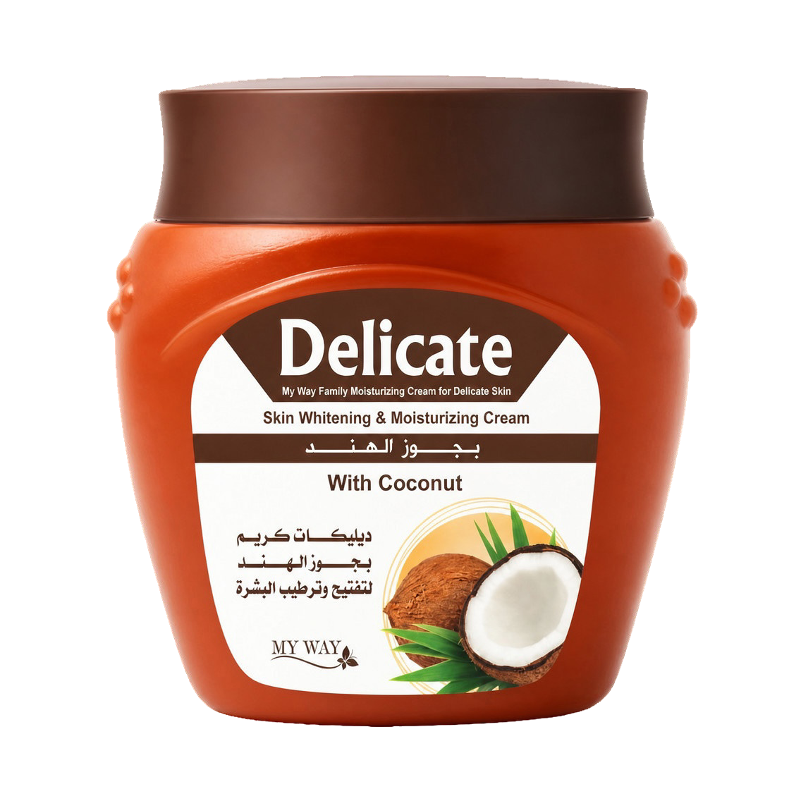 كريم Delicate بجوز الهند لتفتيح وترطيب البشرة 150جم - 4421