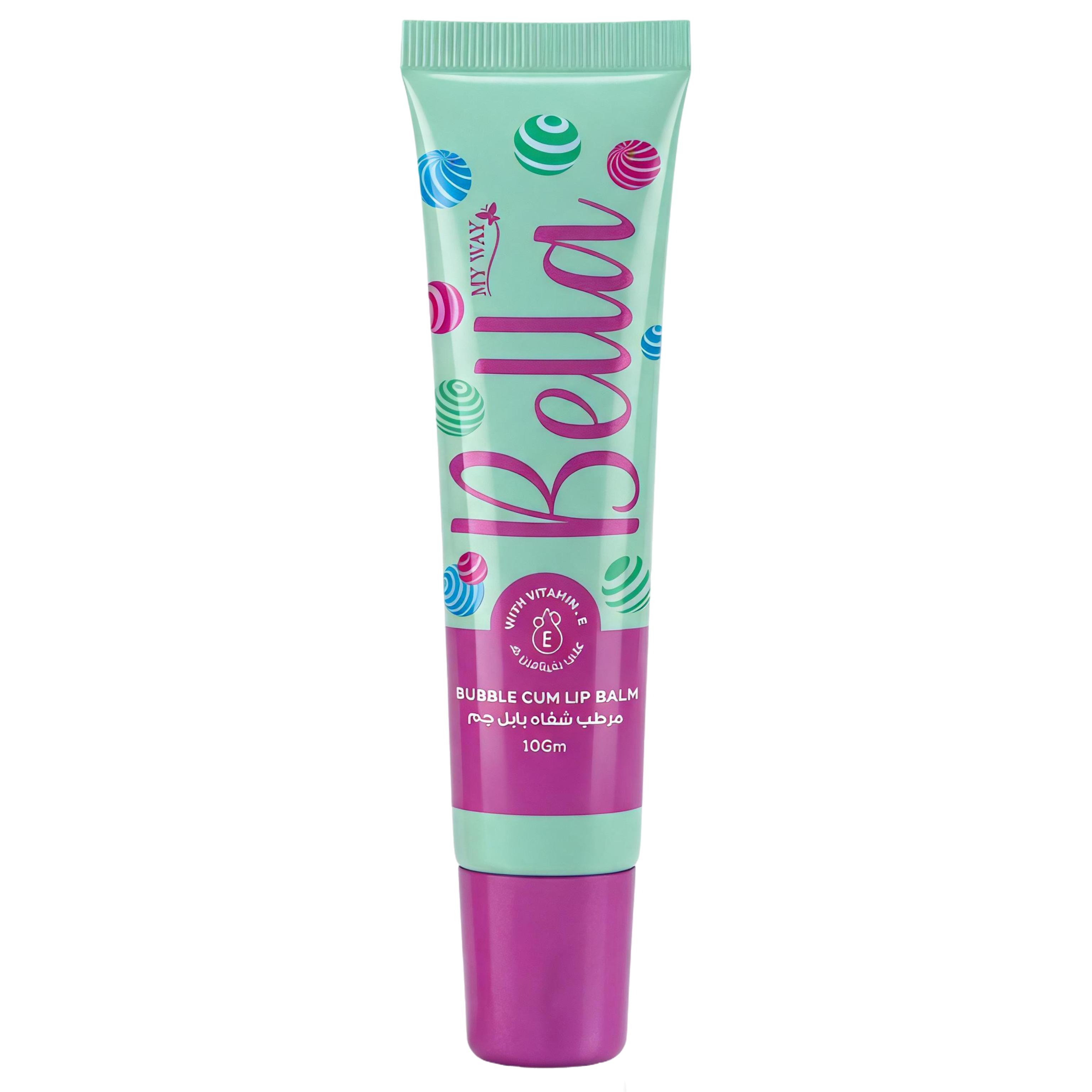 Bella lip Balm bubble gum whit V.E 10Gm - 4714